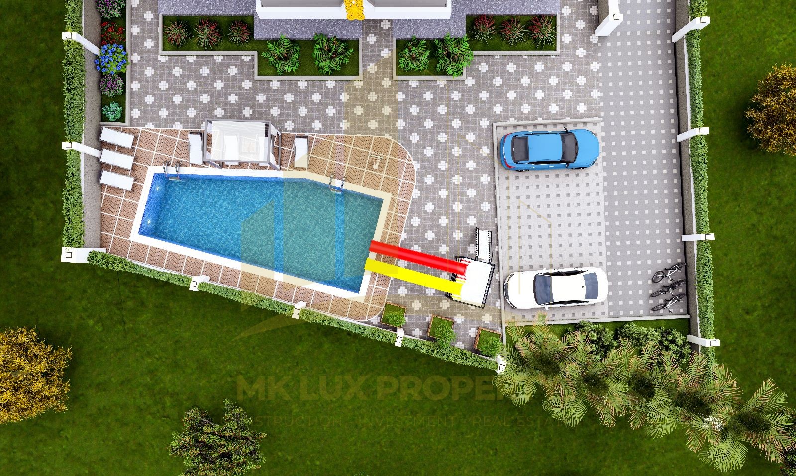 Alanya’nın Çiplaklı semtinde inşaatı devam eden yeni site içindeki daireler 10