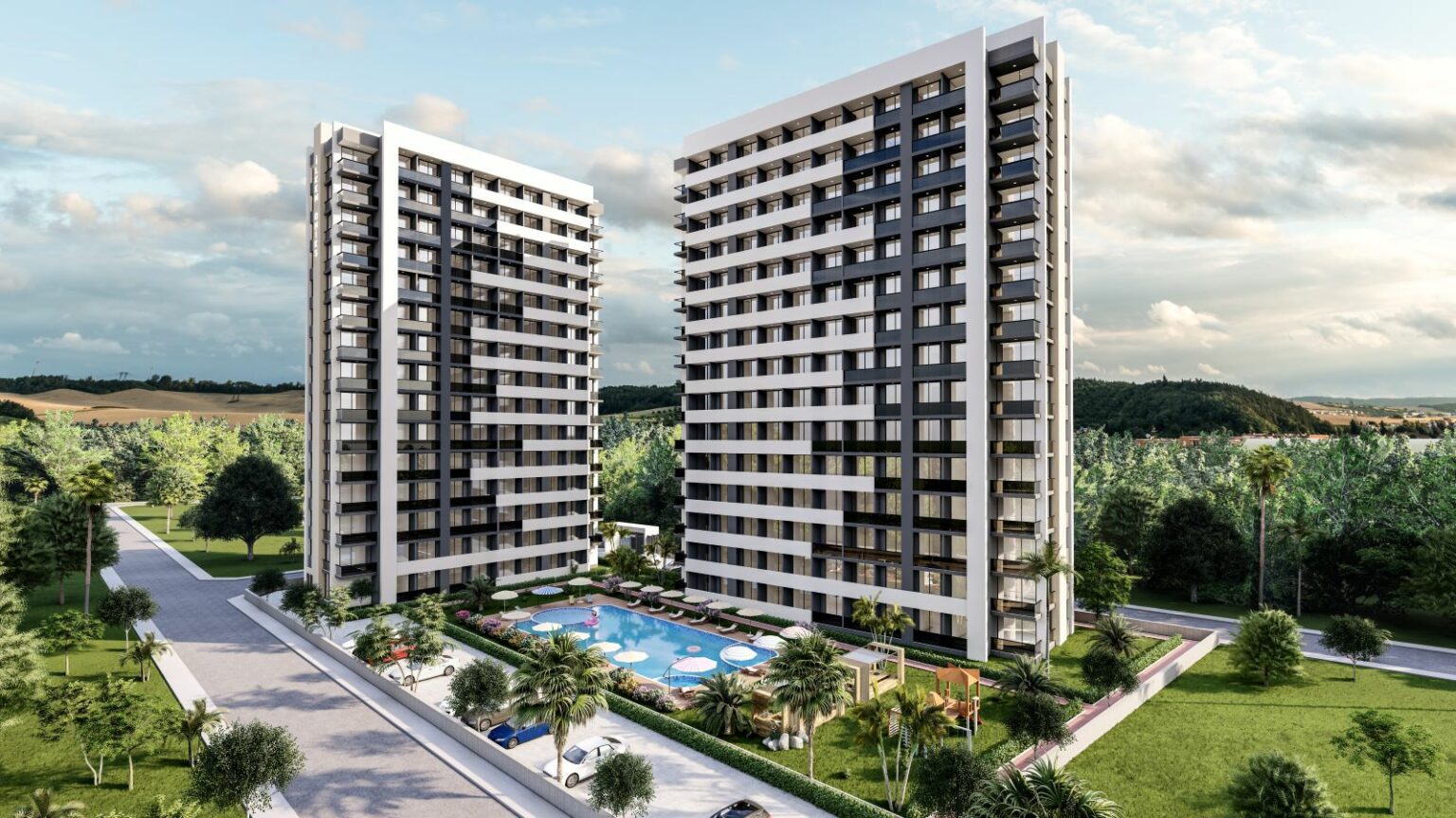 Wohnungen zu günstigen Preisen in einer im Bau befindlichen Wohnanlage in Mersin im Stadtteil Arpaçbahışış 1