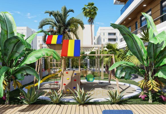 Apartments in a complex under construction in the center of Alanya 6
