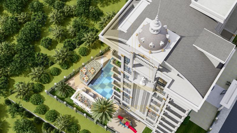Spacious apartments in a luxurious complex in the center of Alanya 9