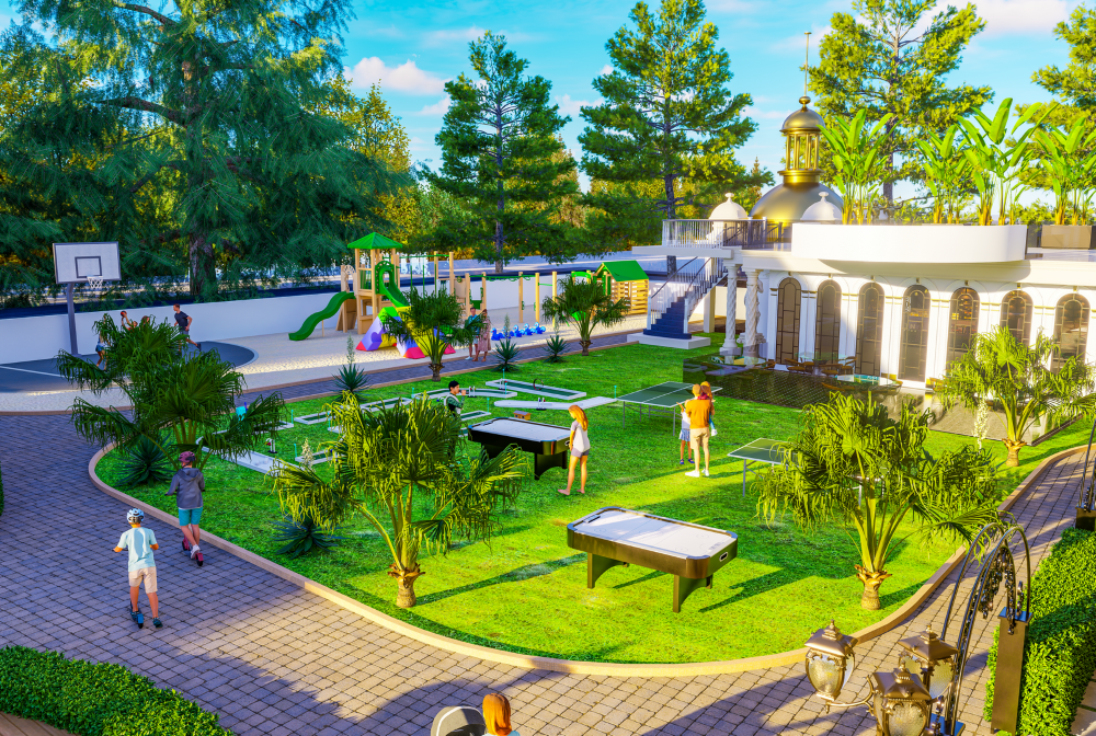 Apartments in a luxurious complex designed with a five-star hotel concept in the ecologically clean neighborhood of Inzekum 25