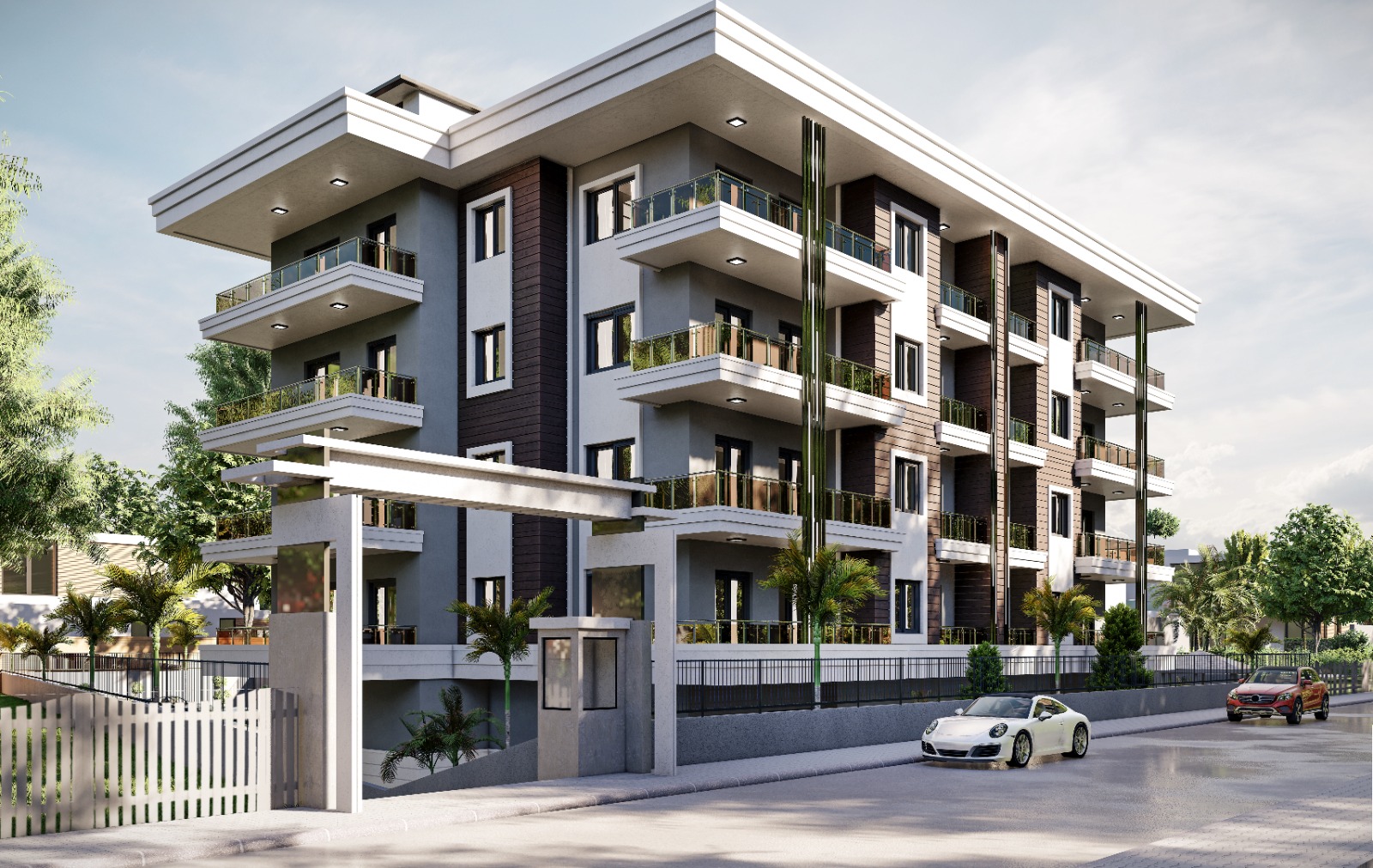 Apartments in a complex nearing completion in the Oba neighborhood 5
