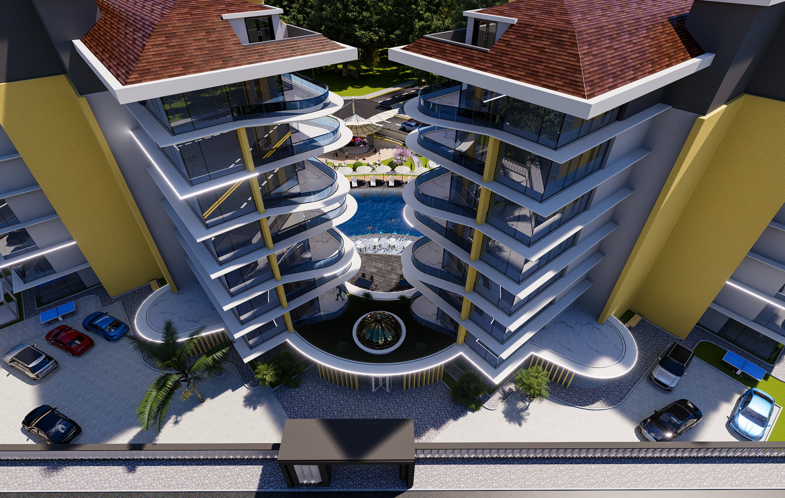 Neues Projekt mit dem Konzept eines Fünf-Sterne-Hotels in Alanya Payallar 11
