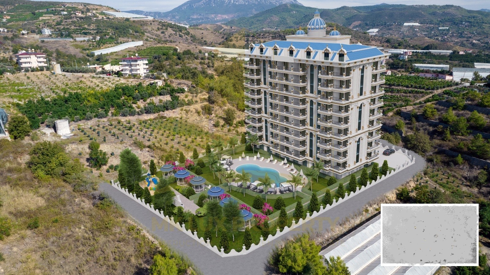 Apartments in a complex under construction in the Demirtas district of Alanya 1