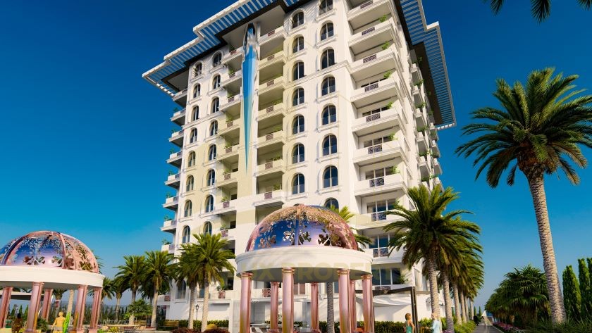 Antalya sahil şeridinin en iyi bölgelerinden birinde, 7 yıldızlı otel altyapısına sahip ultra lüks kompleks 10