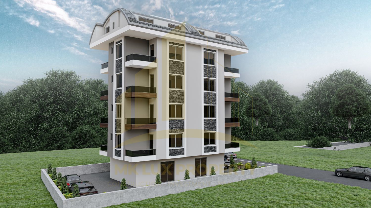 A total of four apartments in a small apartment complex in Avsallar 2