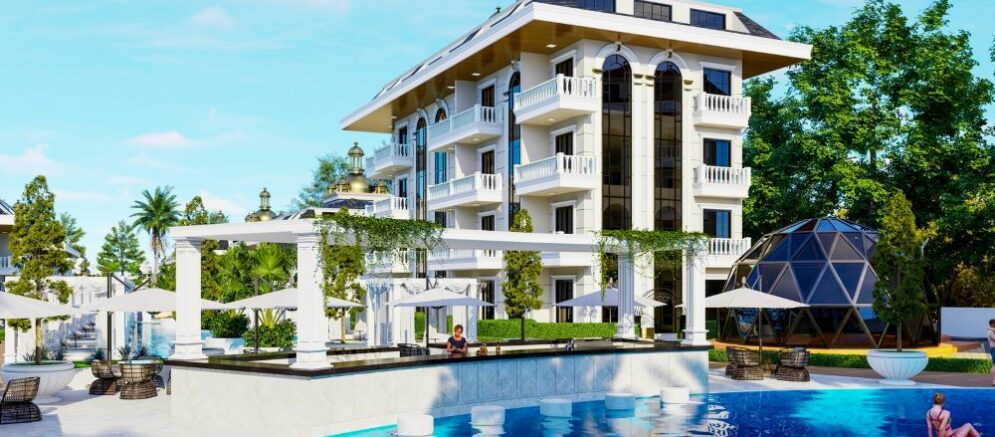 Apartments in a luxurious complex designed with a five-star hotel concept in the ecologically clean neighborhood of Inzekum 9