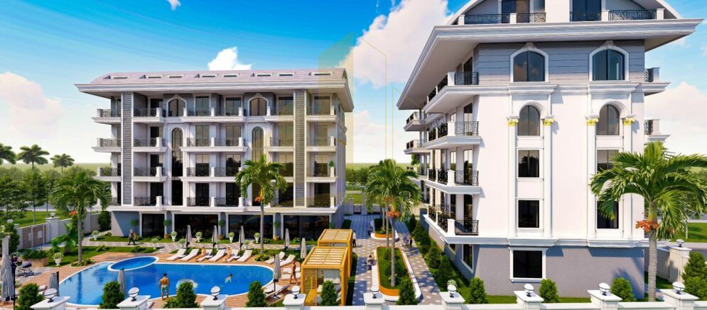 Apartments away from the hustle and bustle of the city in a modern complex in the Oba neighborhood 1