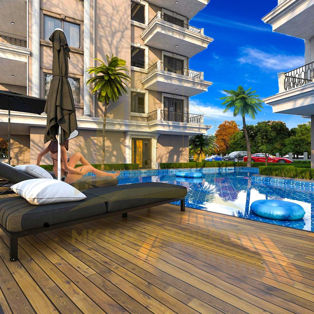 Alanya’nın en prestijli semtlerinden biri olan Oba’da bulunan lüks daireler 8