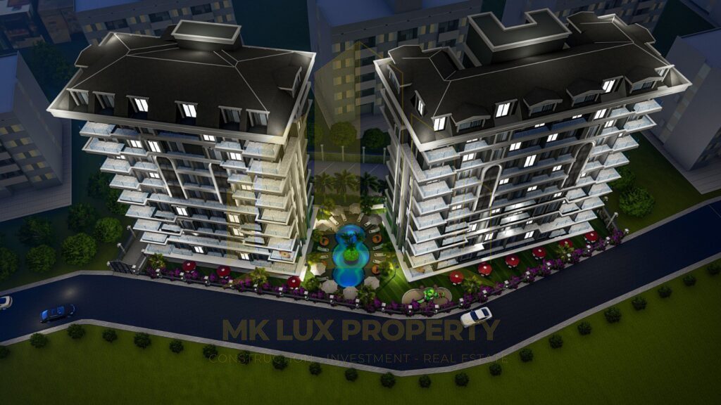 Apartments in a complex under construction in the center of Alanya 2