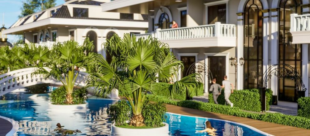 Apartments in a luxurious complex designed with a five-star hotel concept in the ecologically clean neighborhood of Inzekum 16
