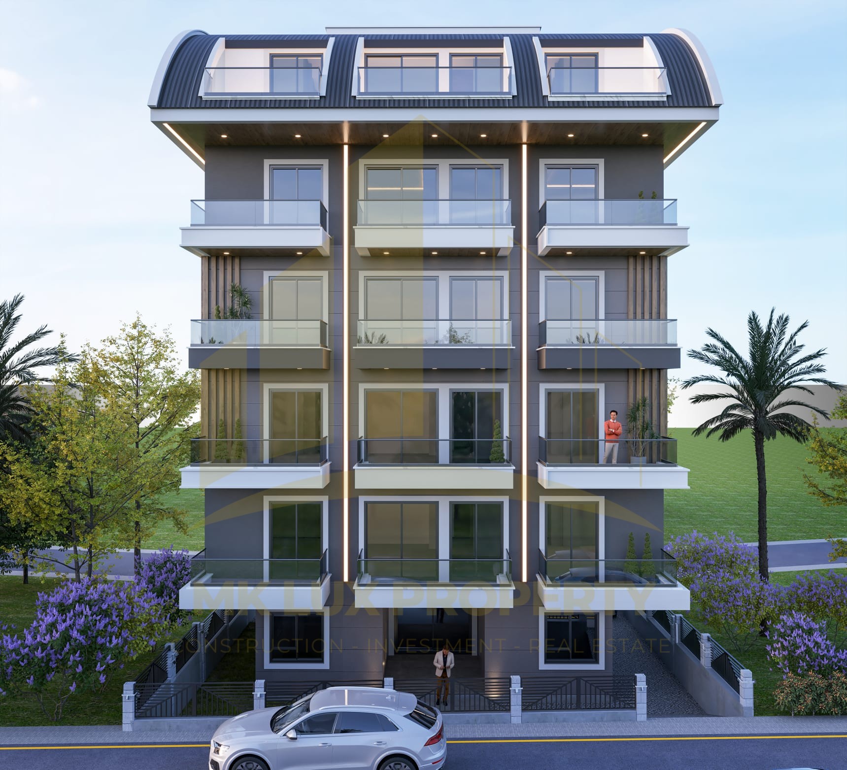The last few apartments available in a new, completed complex 400 meters from the sea in Avsallar 1