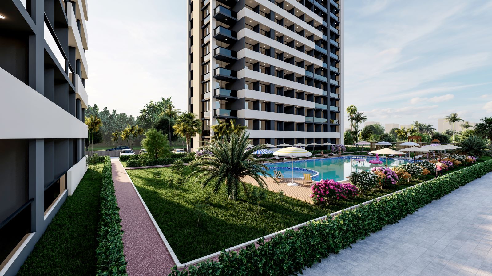 Wohnungen zu günstigen Preisen in einer im Bau befindlichen Wohnanlage in Mersin im Stadtteil Arpaçbahışış 5