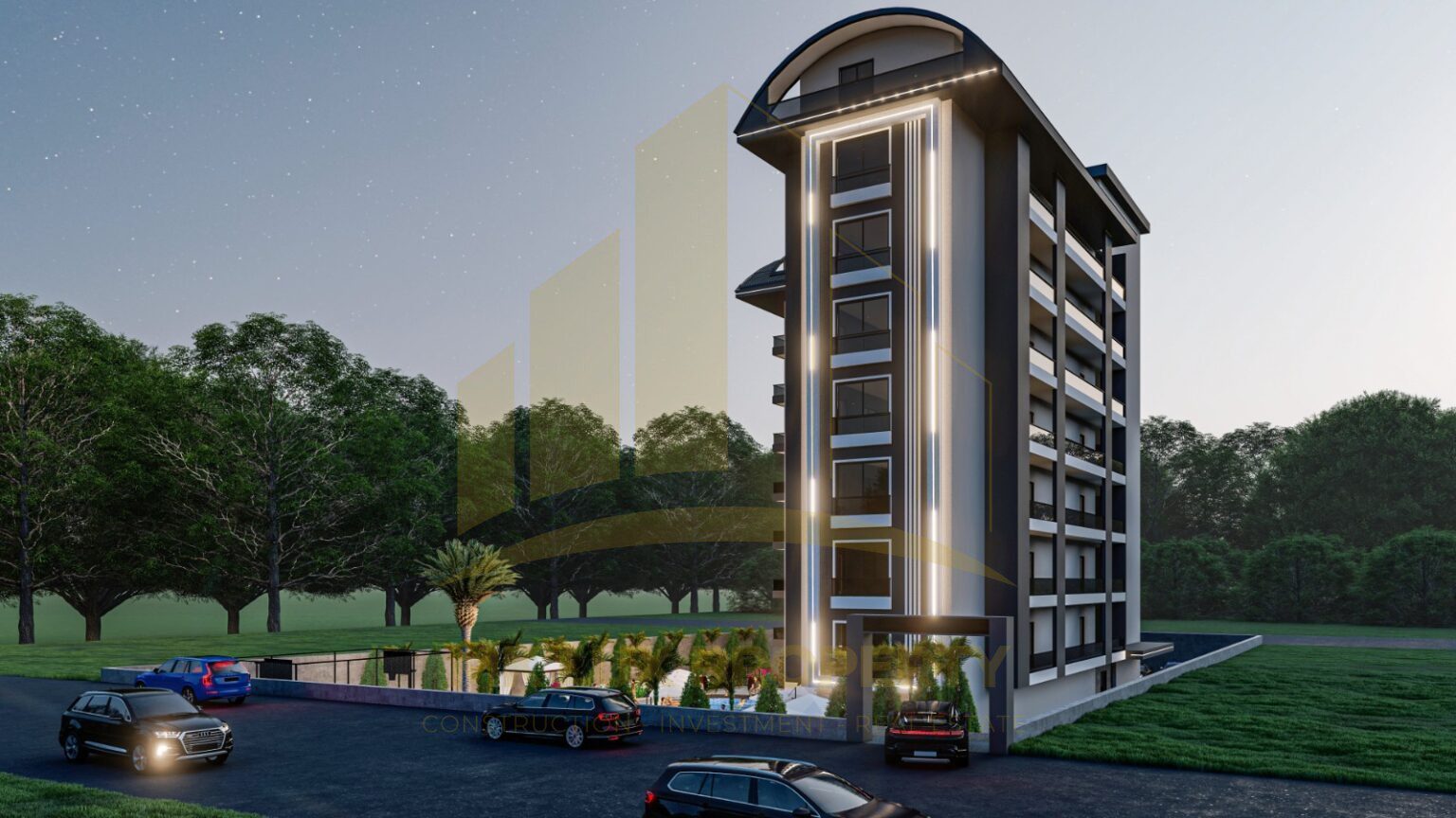 Apartments in a complex currently under construction in Avsallar 6
