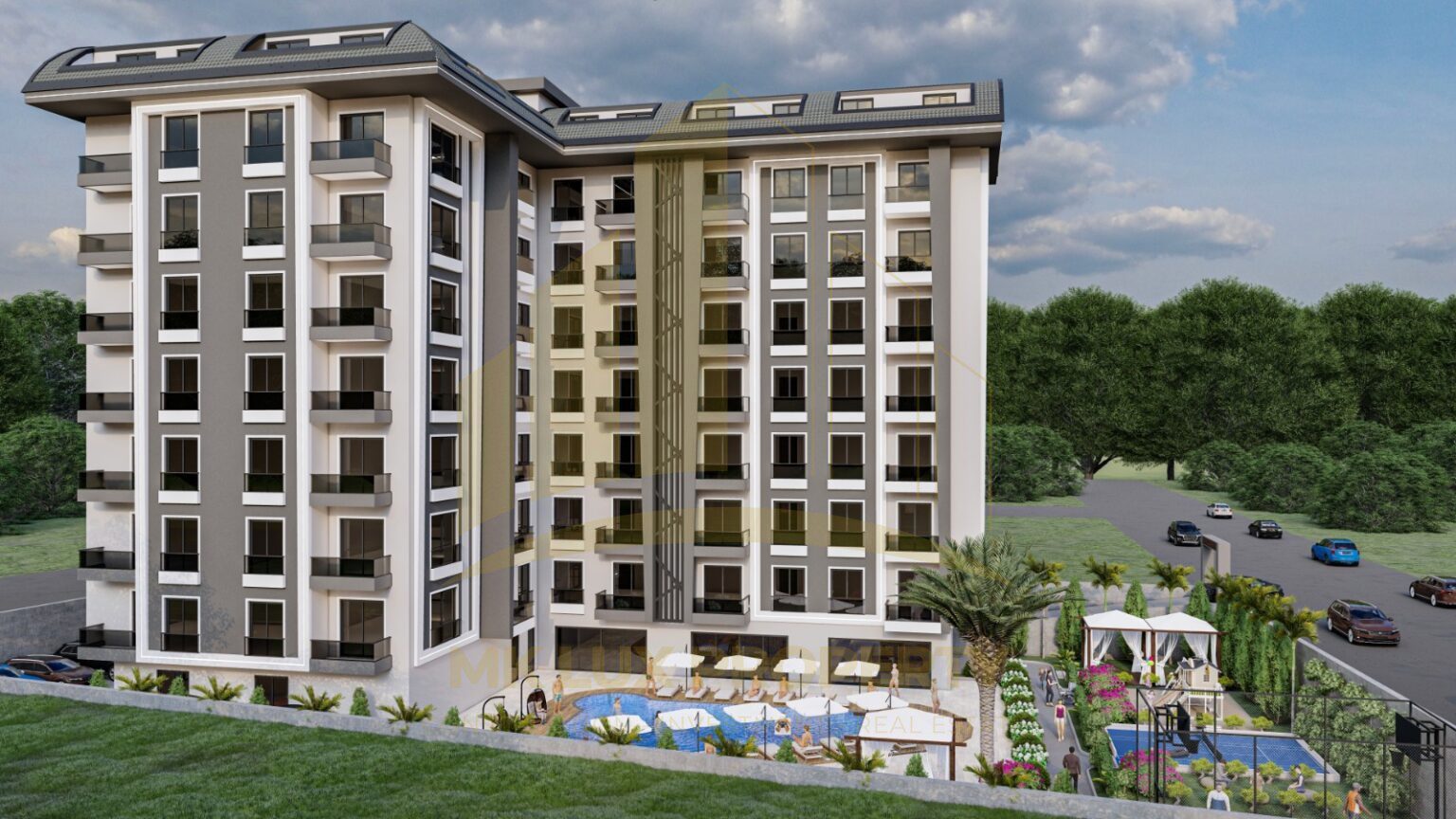 Apartments in a complex currently under construction in Avsallar 2