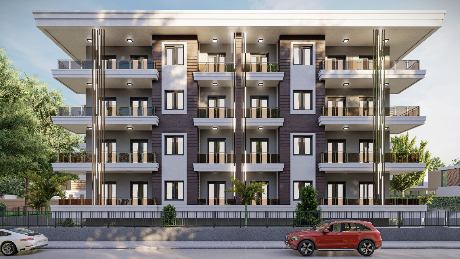 Apartments in a complex nearing completion in the Oba neighborhood 6