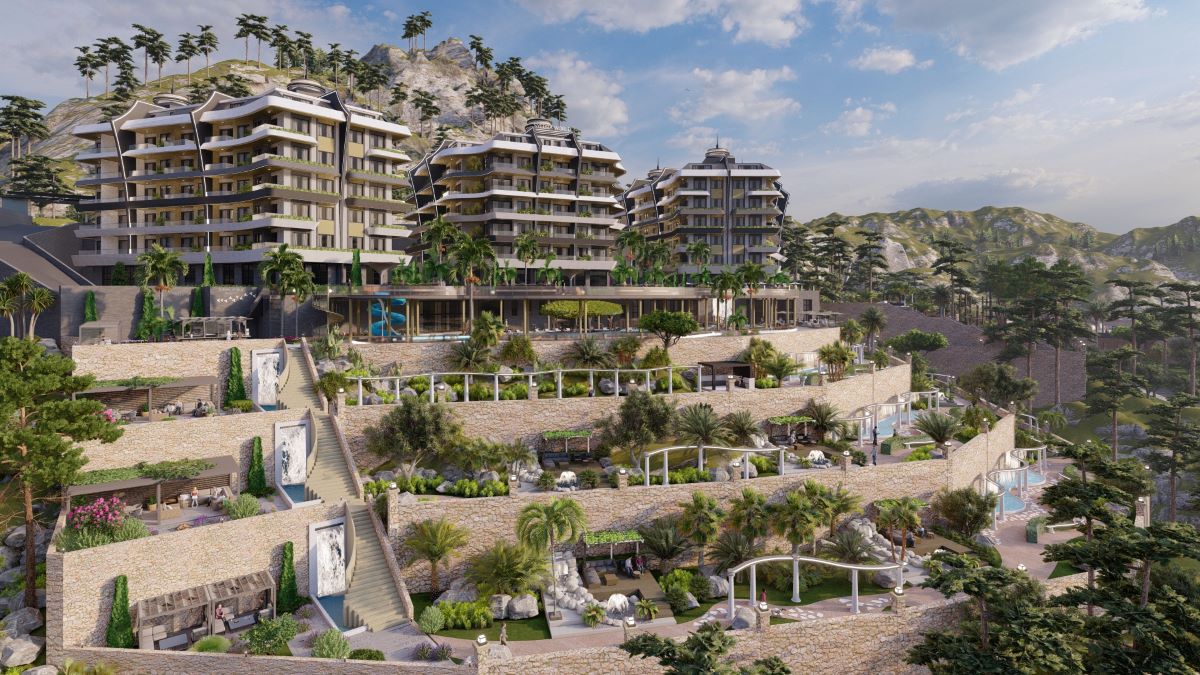 A luxurious development with the infrastructure of a seven-star hotel in Mahmutlar 1