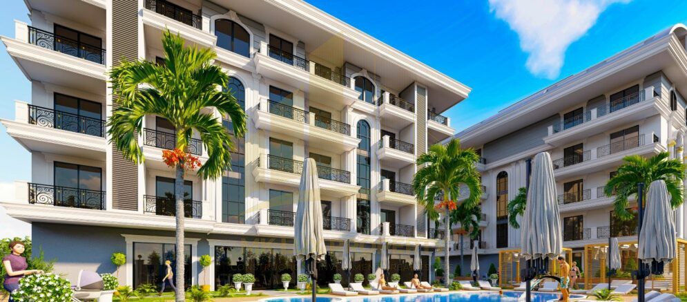 Apartments away from the hustle and bustle of the city in a modern complex in the Oba neighborhood 7
