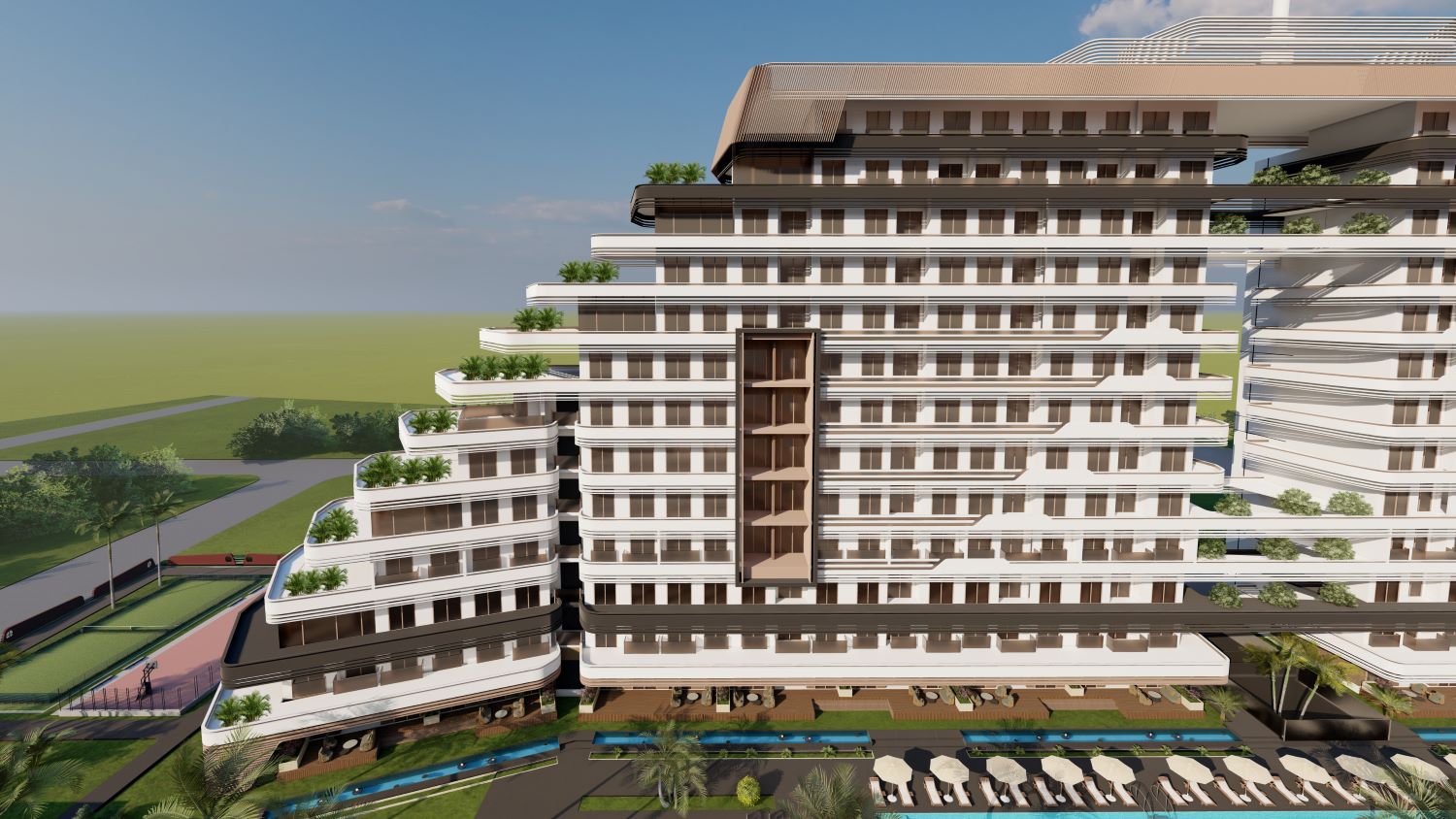 A premium-class residential complex with its own amenities in the Altyntaş neighborhood 9
