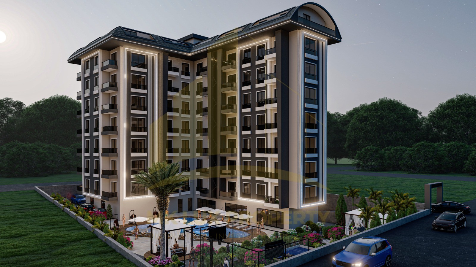 Apartments in a complex currently under construction in Avsallar 4
