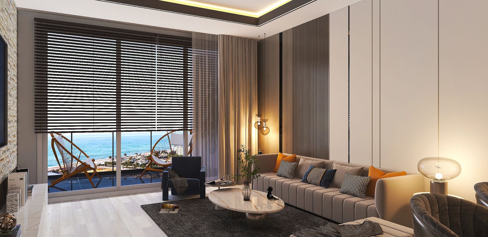 Spacious apartments in a luxurious complex in the center of Alanya 32