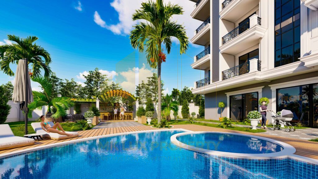 Apartments away from the hustle and bustle of the city in a modern complex in the Oba neighborhood 6