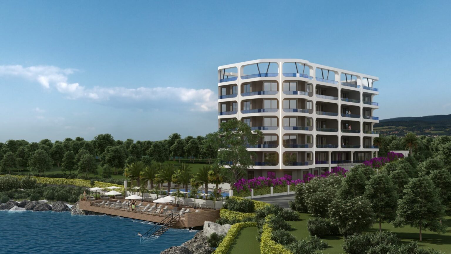 Wohnungen in erster Reihe in einem im Bau befindlichen Wohnkomplex in Mersin im Stadtteil Ayas 13