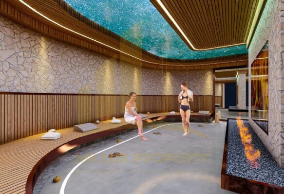 Antalya sahil şeridinin en iyi bölgelerinden birinde, 7 yıldızlı otel altyapısına sahip ultra lüks kompleks 44