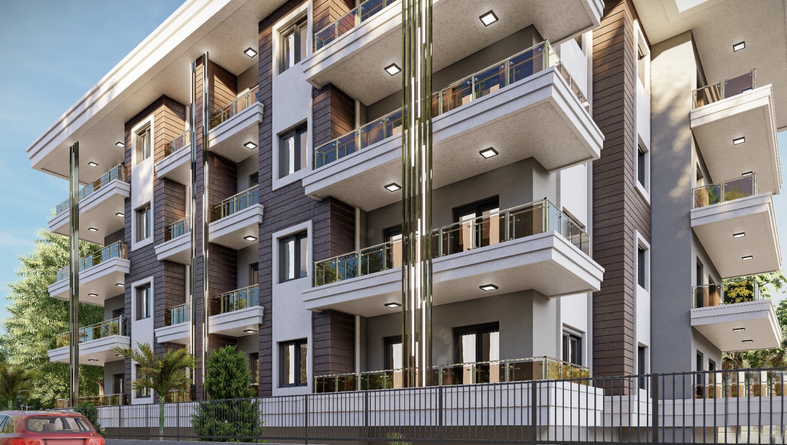 Apartments in a complex nearing completion in the Oba neighborhood 4